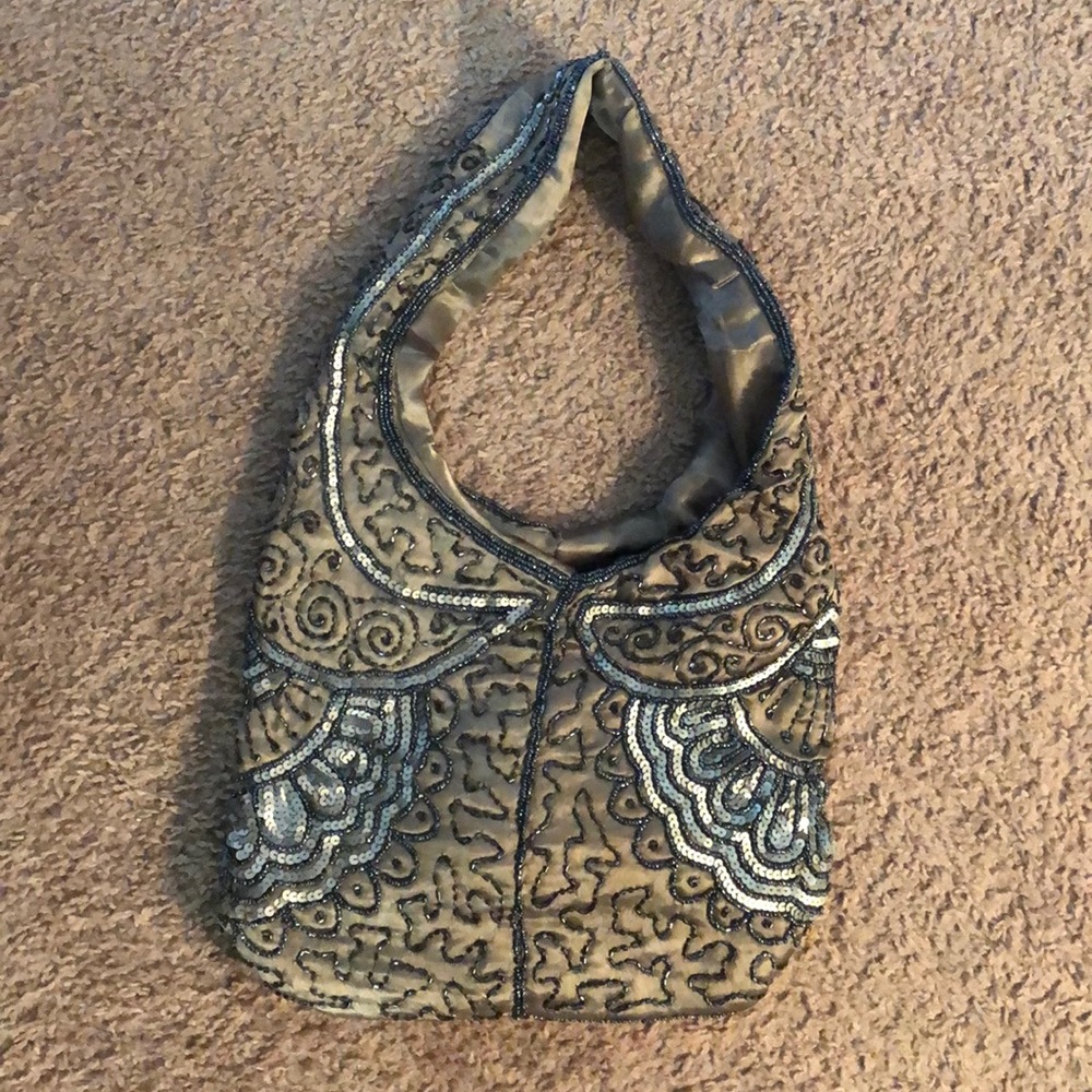 Brocade sequin bag
